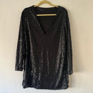 BB Dakota black sequin party dress